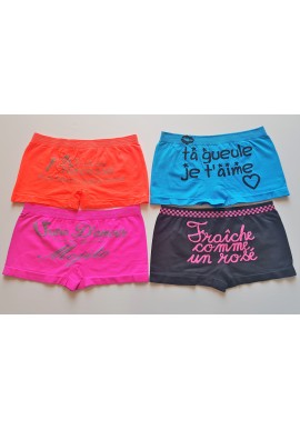 LOT DE 4 BOXERS FEMME HUMORISTIQUE